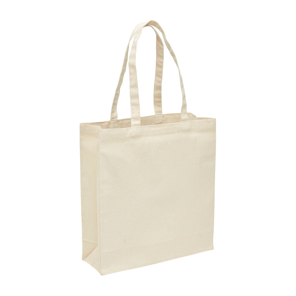 Natural coloured Heavy Duty Canvas Tote with Gusset and natural coloured handles