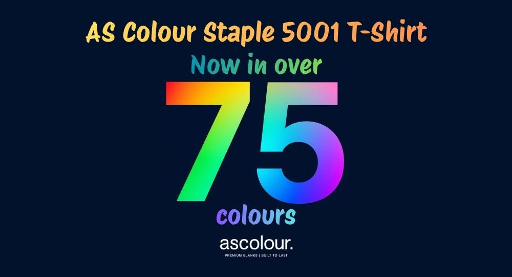 Portrait Image for AS Colour 5001 t-shirt made of 75 colours